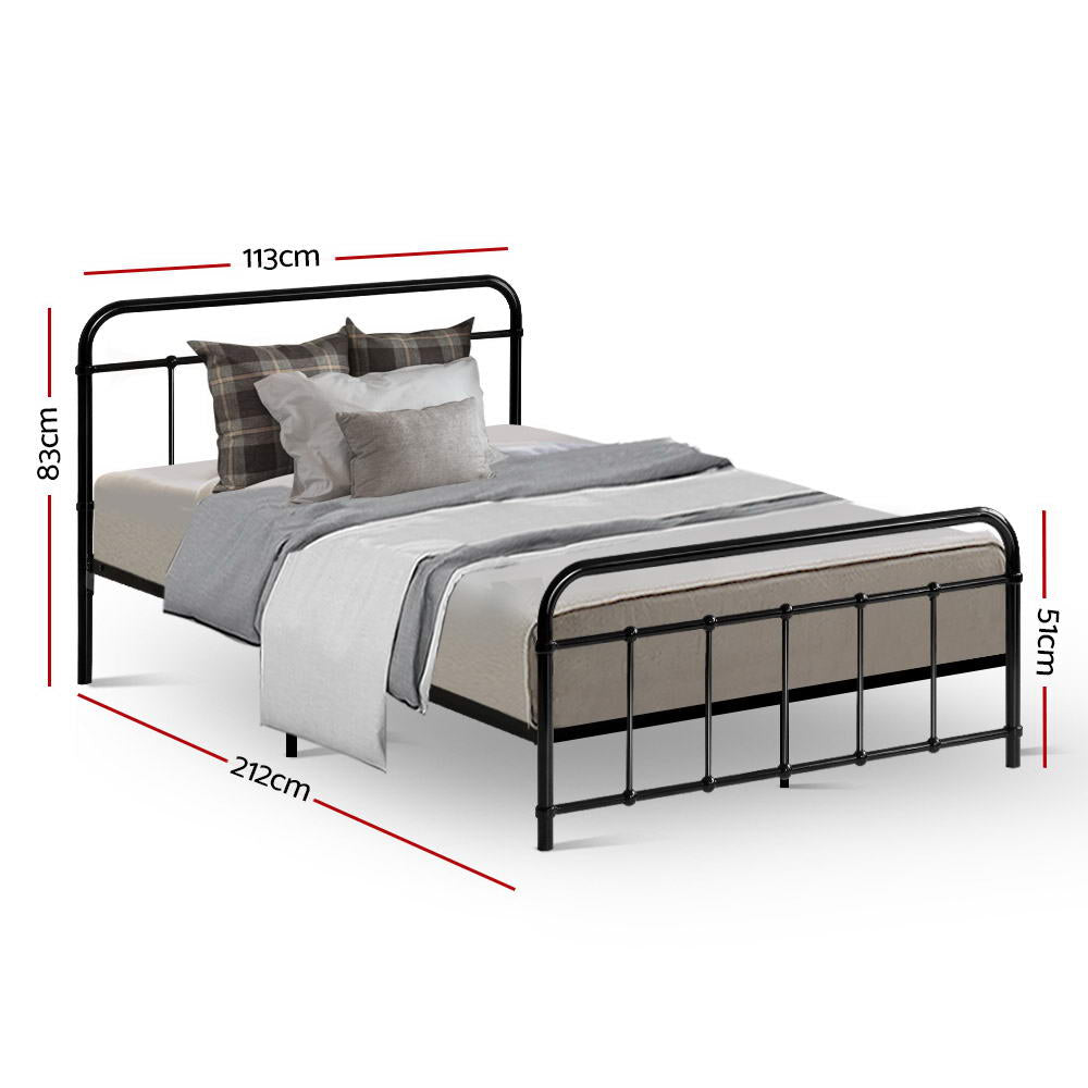 Marlook Bed Frame Metal Frames LEO - King Single(Black)