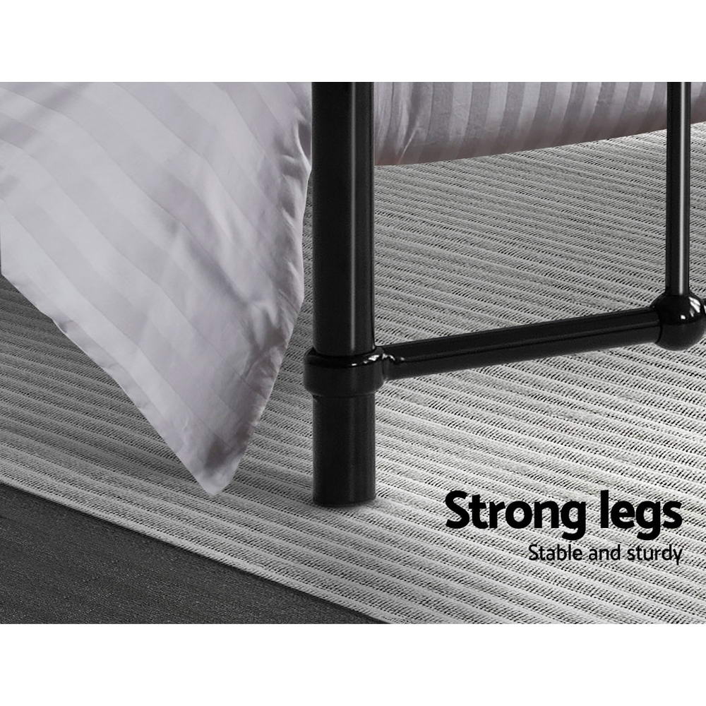 Marlook Bed Frame Metal Frames LEO - King Single(Black)