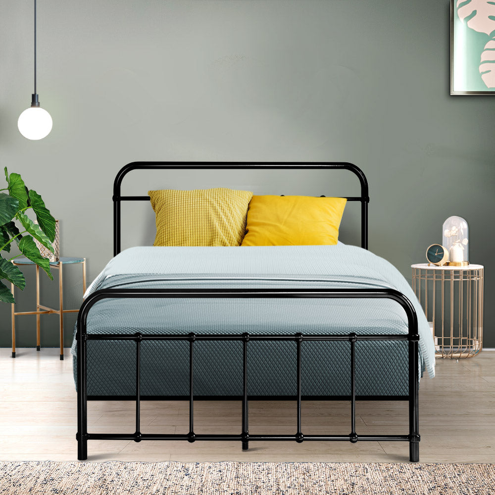 Marlook Bed Frame Metal Frames LEO - King Single(Black)