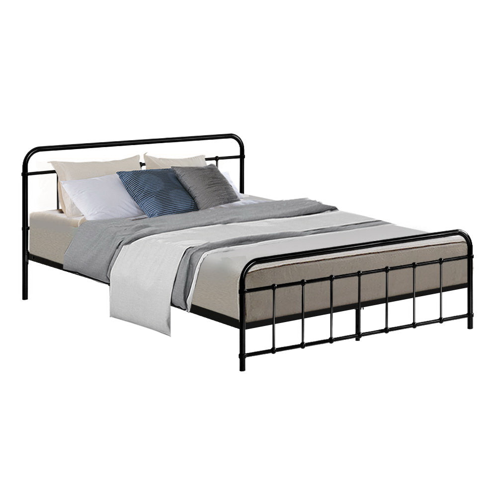 Marlook Bed Frame Metal Frames LEO - Queen (Black)