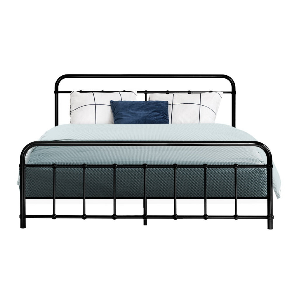 Marlook Bed Frame Metal Frames LEO - Queen (Black)