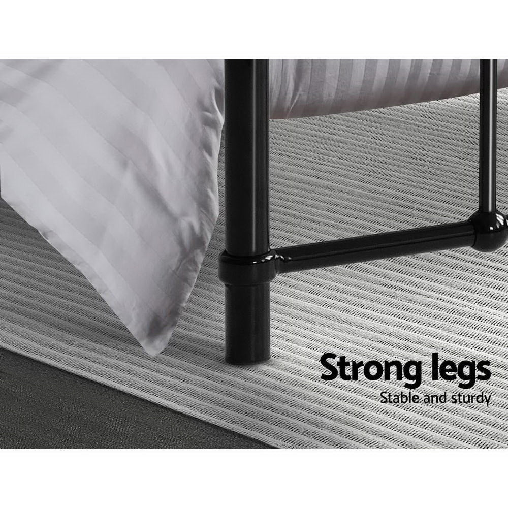 Marlook Bed Frame Metal Frames LEO - Queen (Black)