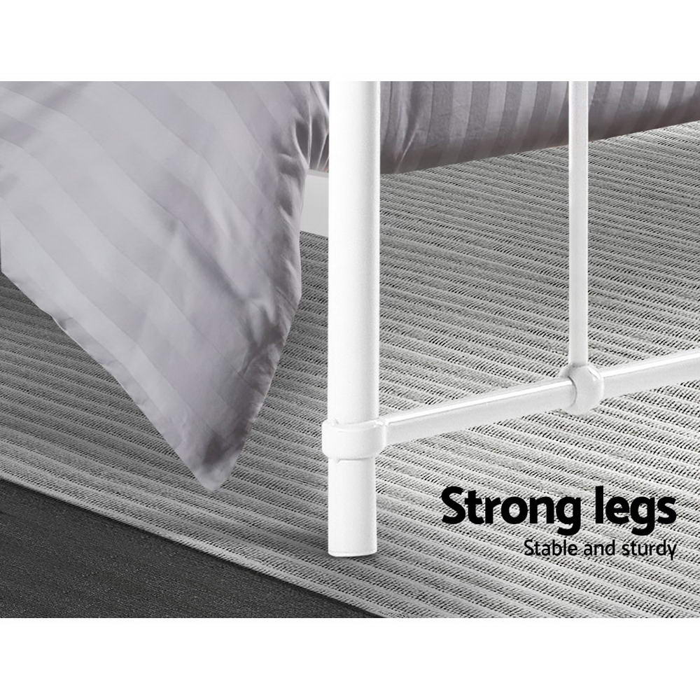 Marlook Bed Frame Metal Frames LEO - Queen (White)