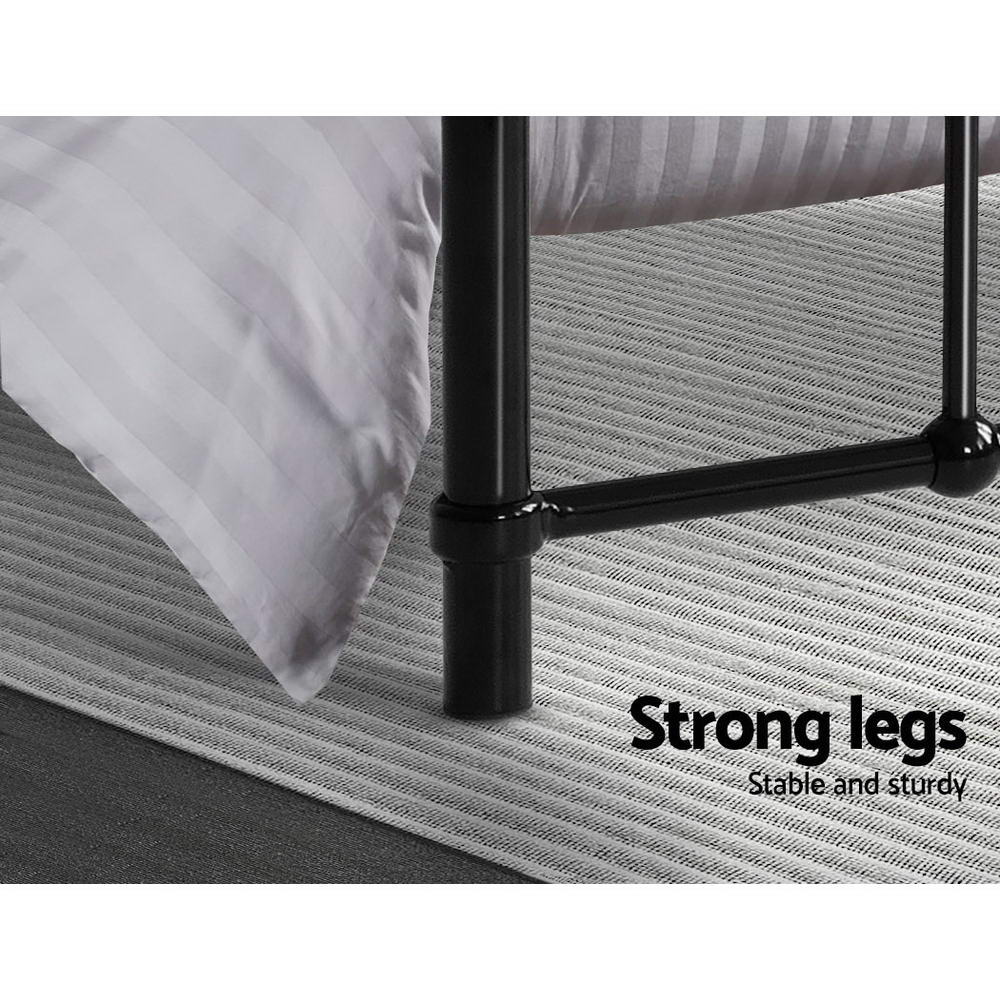 Marlook Bed Frame Metal Frames LEO - Single (Black)