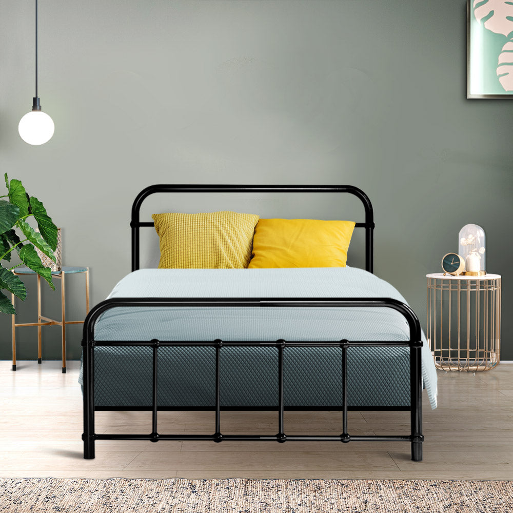 Marlook Bed Frame Metal Frames LEO - Single (Black)