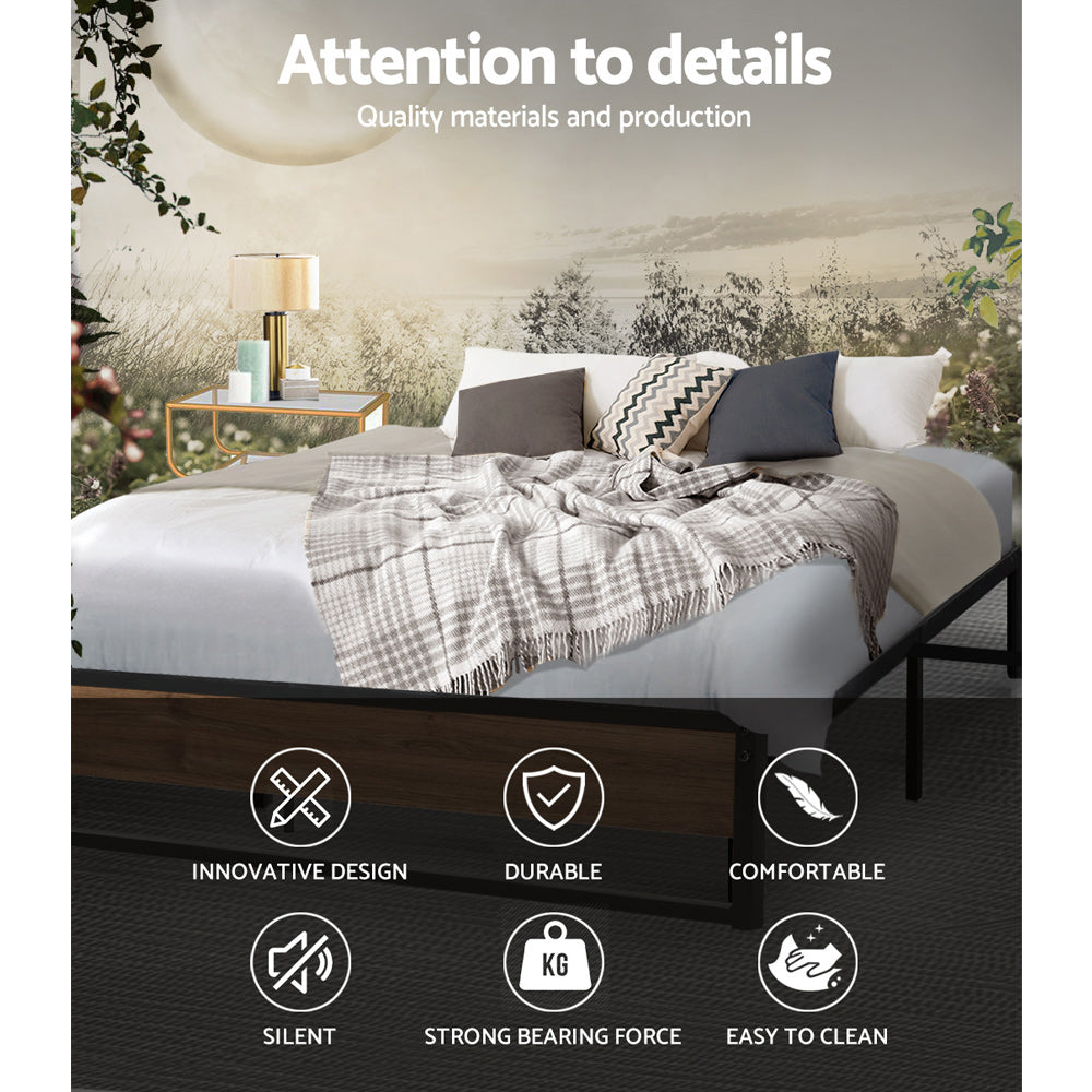 Marlook Bed Frame Metal Frame Bed Base OSLO - Queen