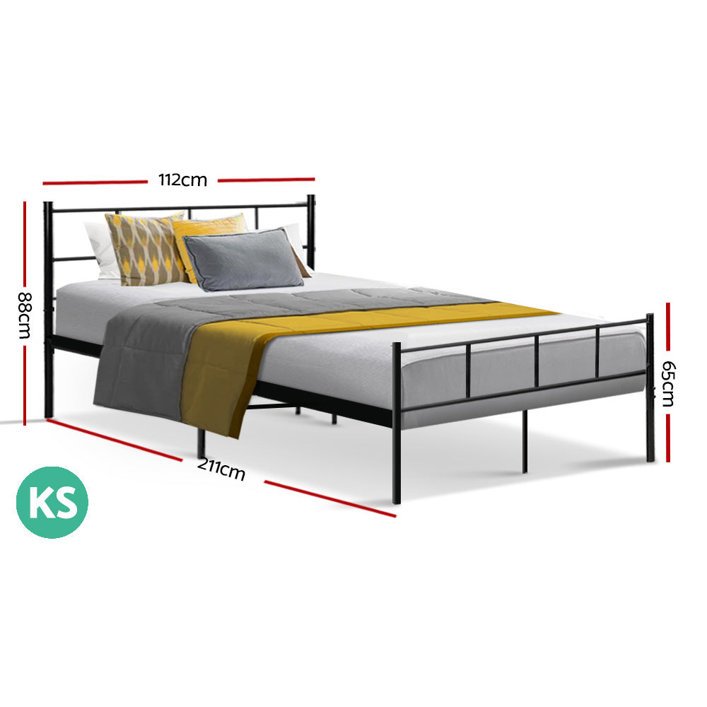 Marlook Bed Frame King Single Metal Bed Frames SOL