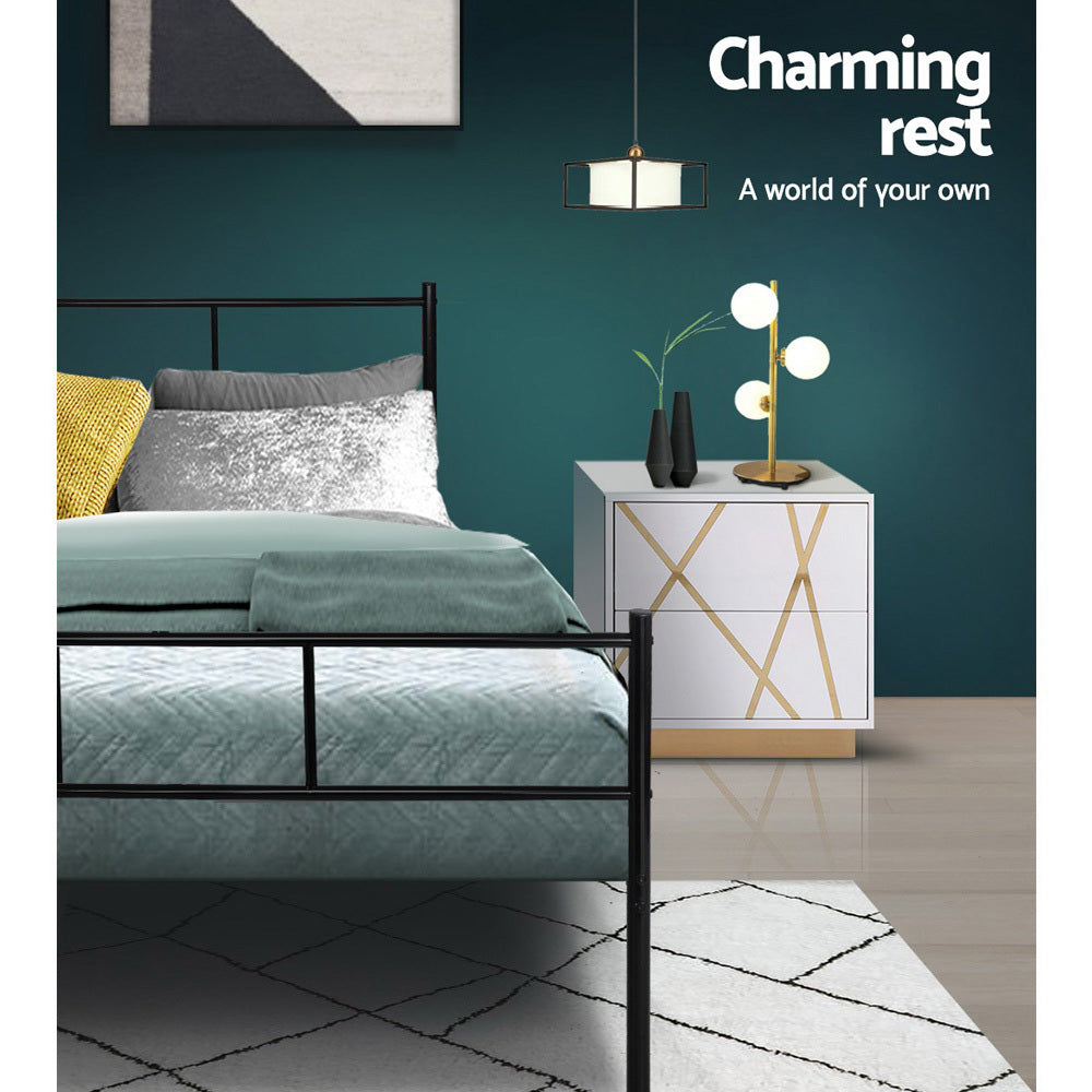 Marlook Bed Frame King Single Metal Bed Frames SOL