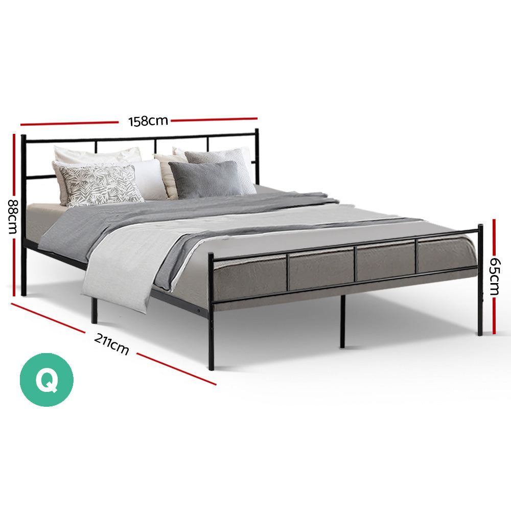 Marlook Bed Frame Queen Metal Bed Frames SOL
