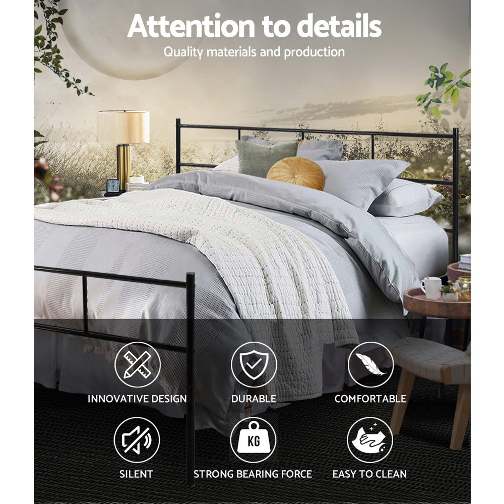 Marlook Bed Frame Queen Metal Bed Frames SOL