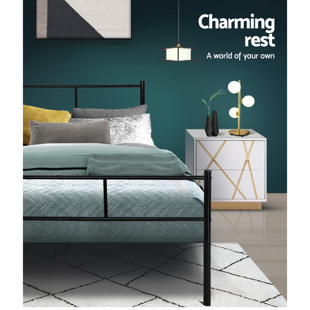 Marlook Bed Frame Queen Metal Bed Frames SOL
