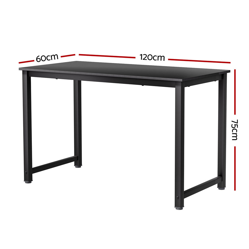Marlook Computer Desk Home Office Study Table Black 120CM