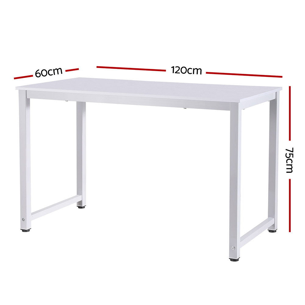 Marlook Computer Desk Home Office Study Table White 120CM