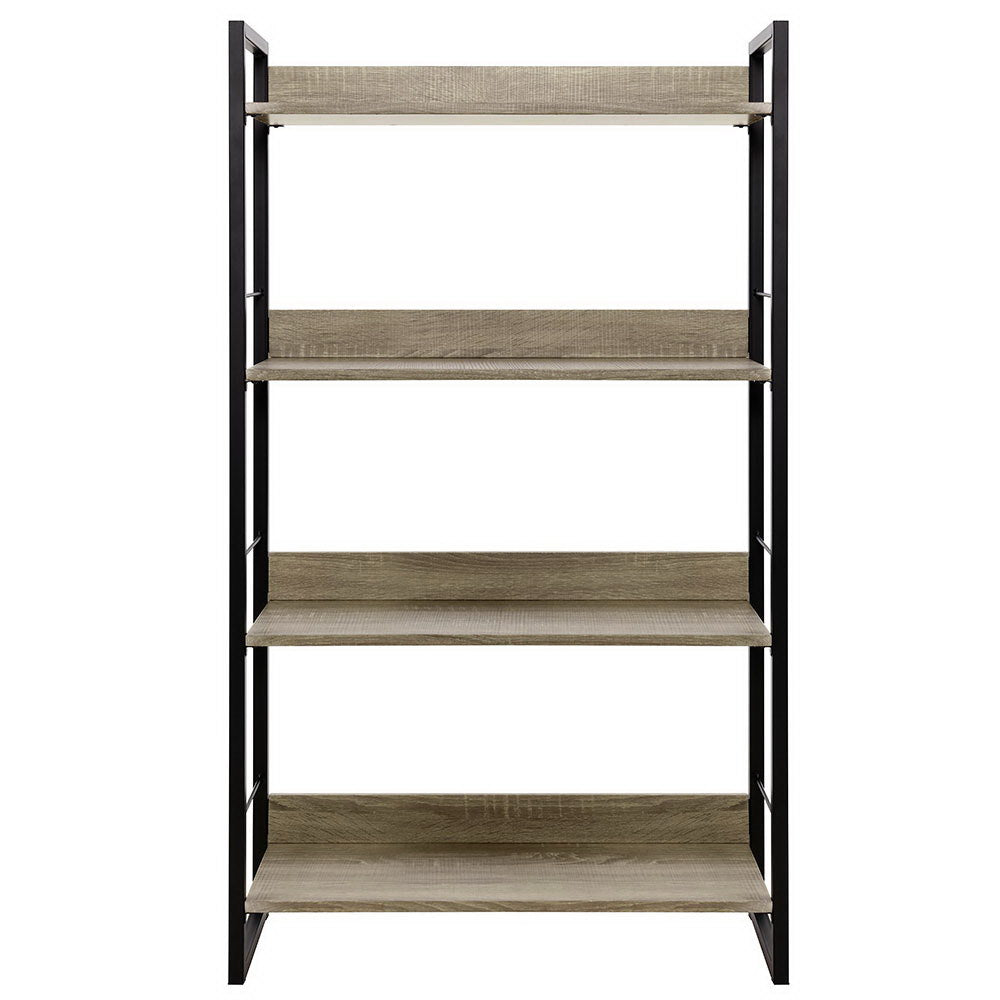 Marlook Bookshelf 4 Tiers - NOE Black and Oak