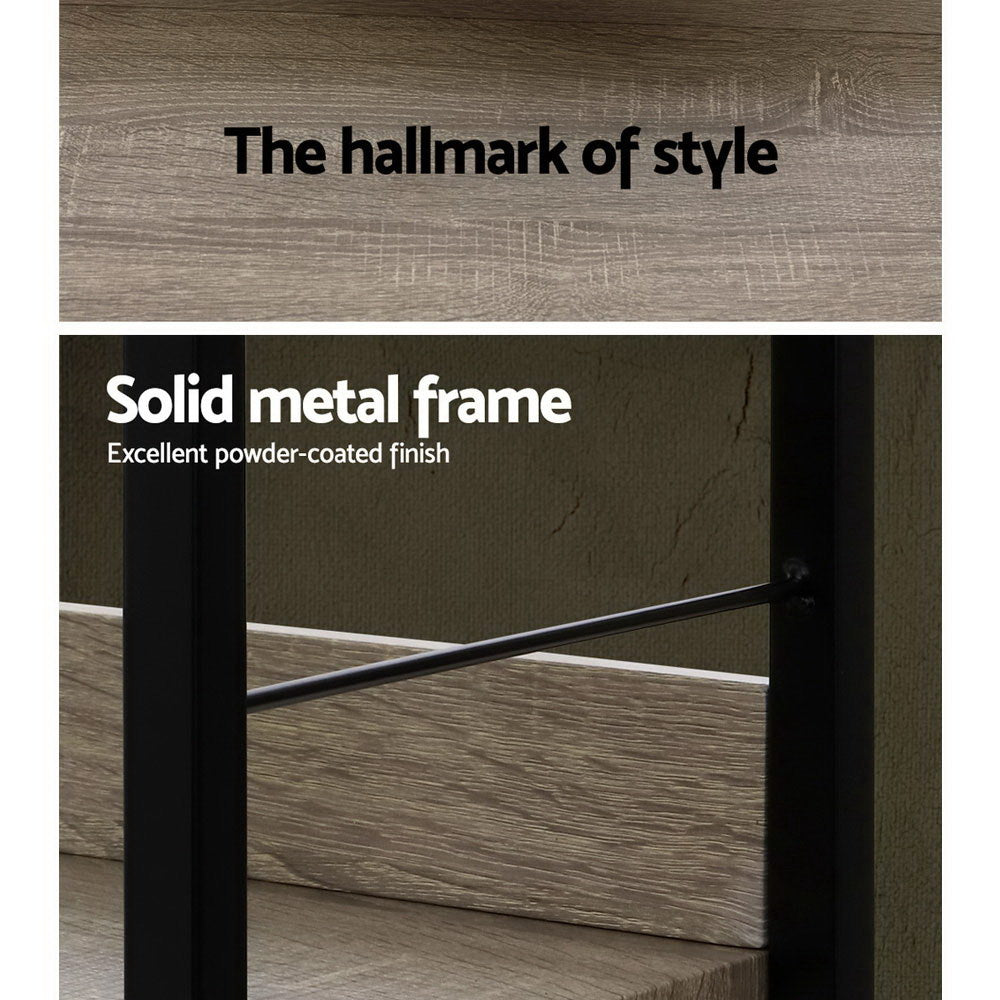 Marlook Bookshelf 4 Tiers - NOE Black and Oak