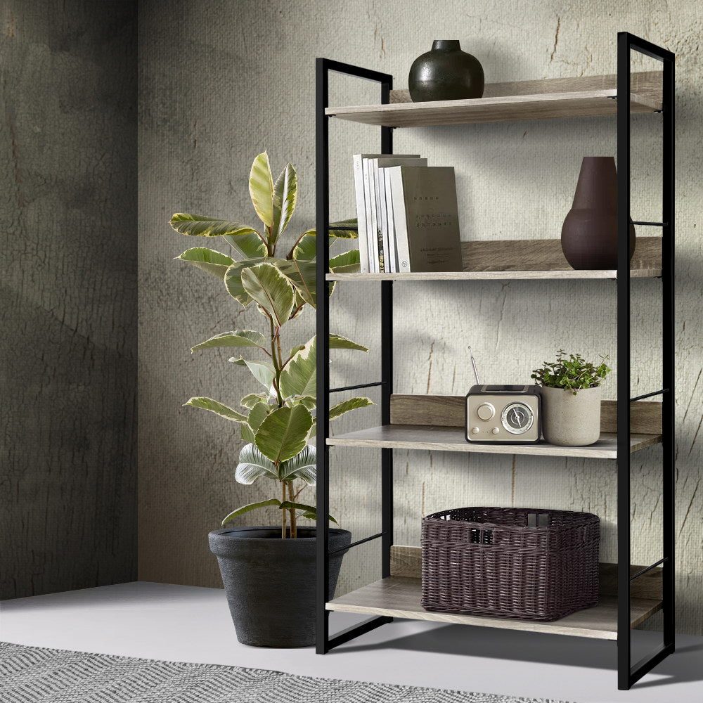 Marlook Bookshelf 4 Tiers - NOE Black and Oak