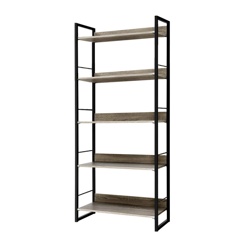 Marlook Bookshelf 5 Tiers - NOE Black and Oak