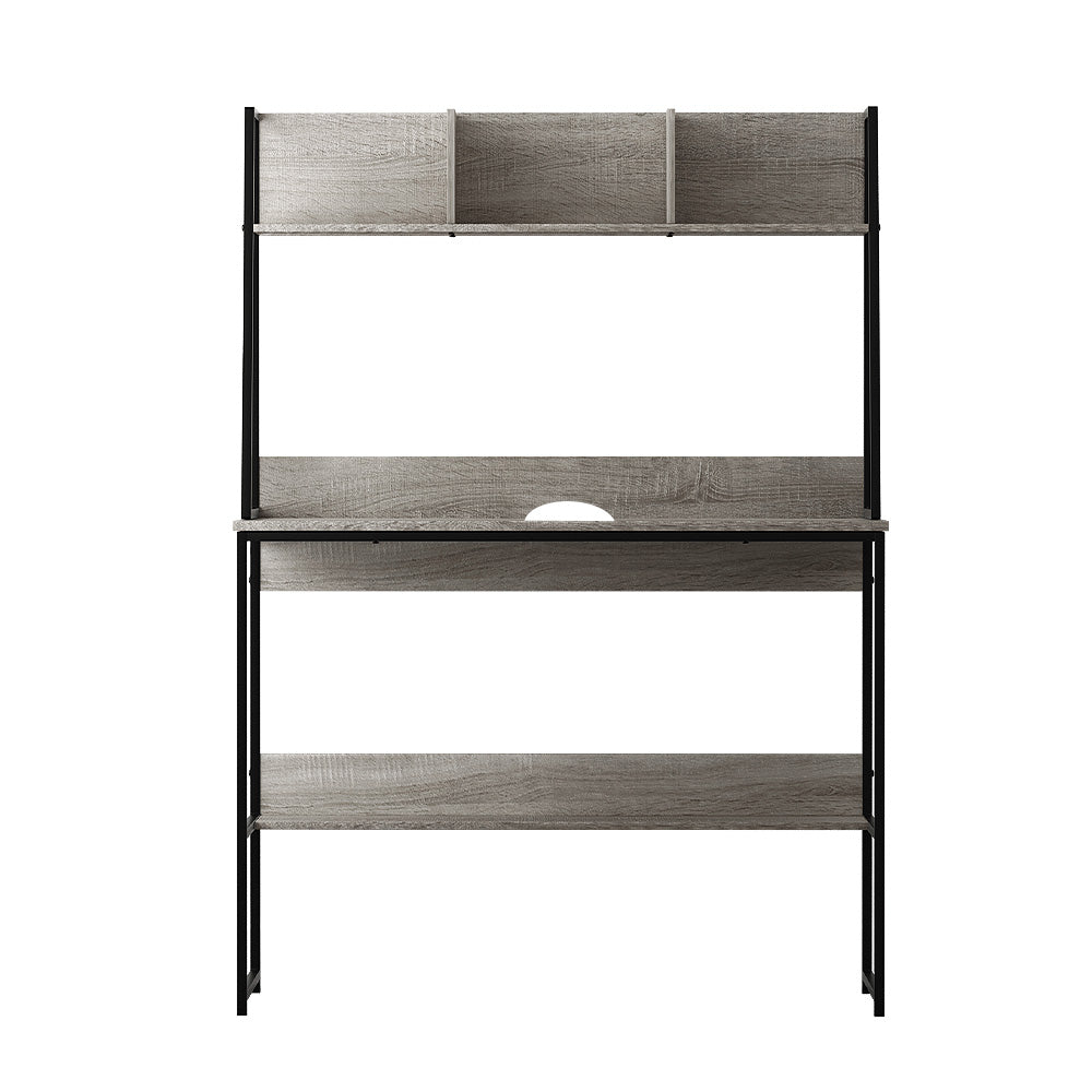 Marlook Computer Desk Bookshelf Storage Grey 100CM
