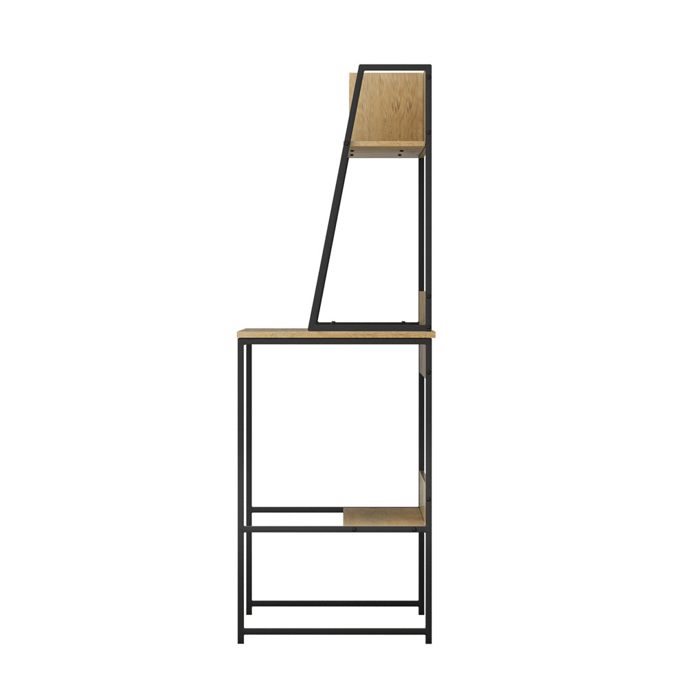 Marlook Computer Desk Bookshelf Storage 100CM Oak