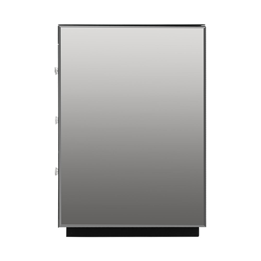 Marlook Bedside Table 3 Drawers Mirrored - PRESIA Grey