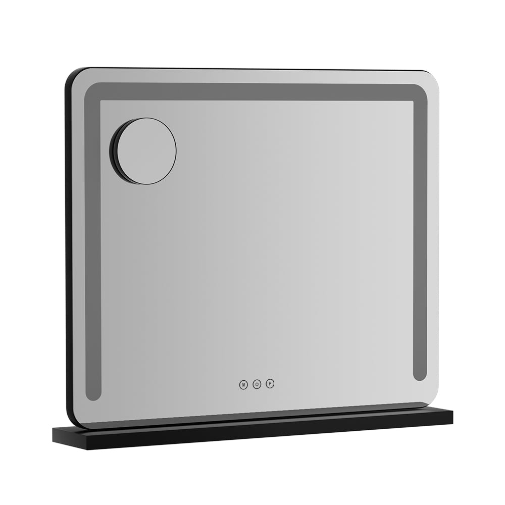 Marlook Makeup Mirror 60x50cm Hollywood Vanity with LED Light Tabletop Black