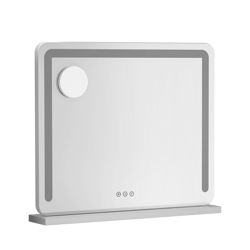 Marlook Makeup Mirror 60x50cm Hollywood Vanity with LED Light Tabletop White