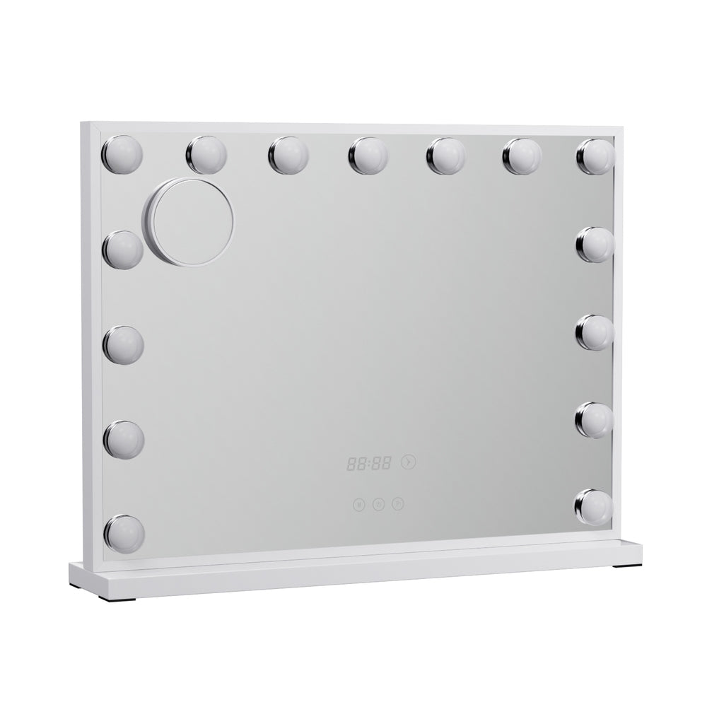 Marlook Makeup Mirror 58x45cm Hollywood Vanity with LED Light Tabletop White