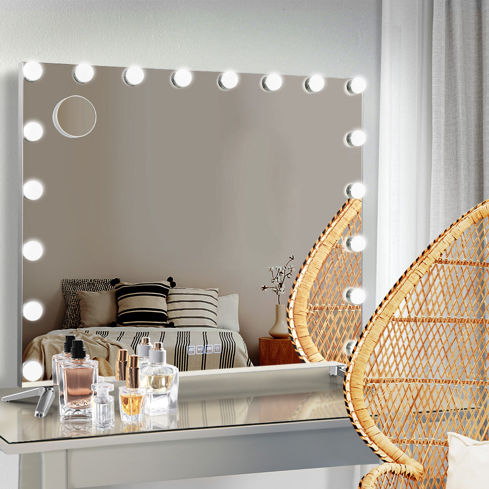 Marlook Bluetooth Makeup Mirror 80x65cm Hollywood Vanity with LED Light Wall