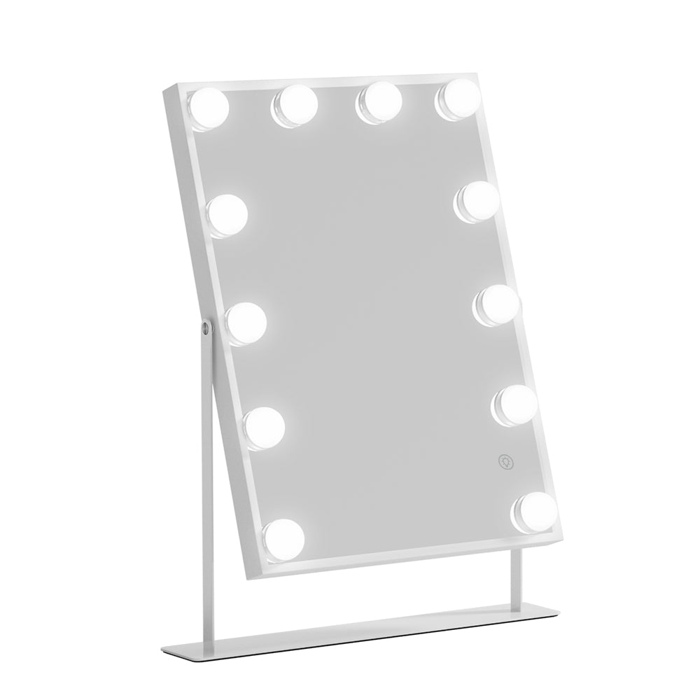 Marlook Bluetooth Makeup Mirror 30x40cm Hollywood Vanity with LED Light White