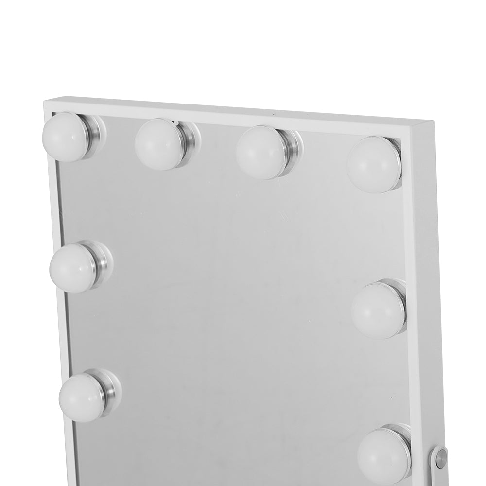 Marlook Bluetooth Makeup Mirror 30x40cm Hollywood Vanity with LED Light White