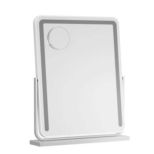 Marlook Makeup Mirror 40x50cm Hollywood Vanity with LED Light Strip Rotation
