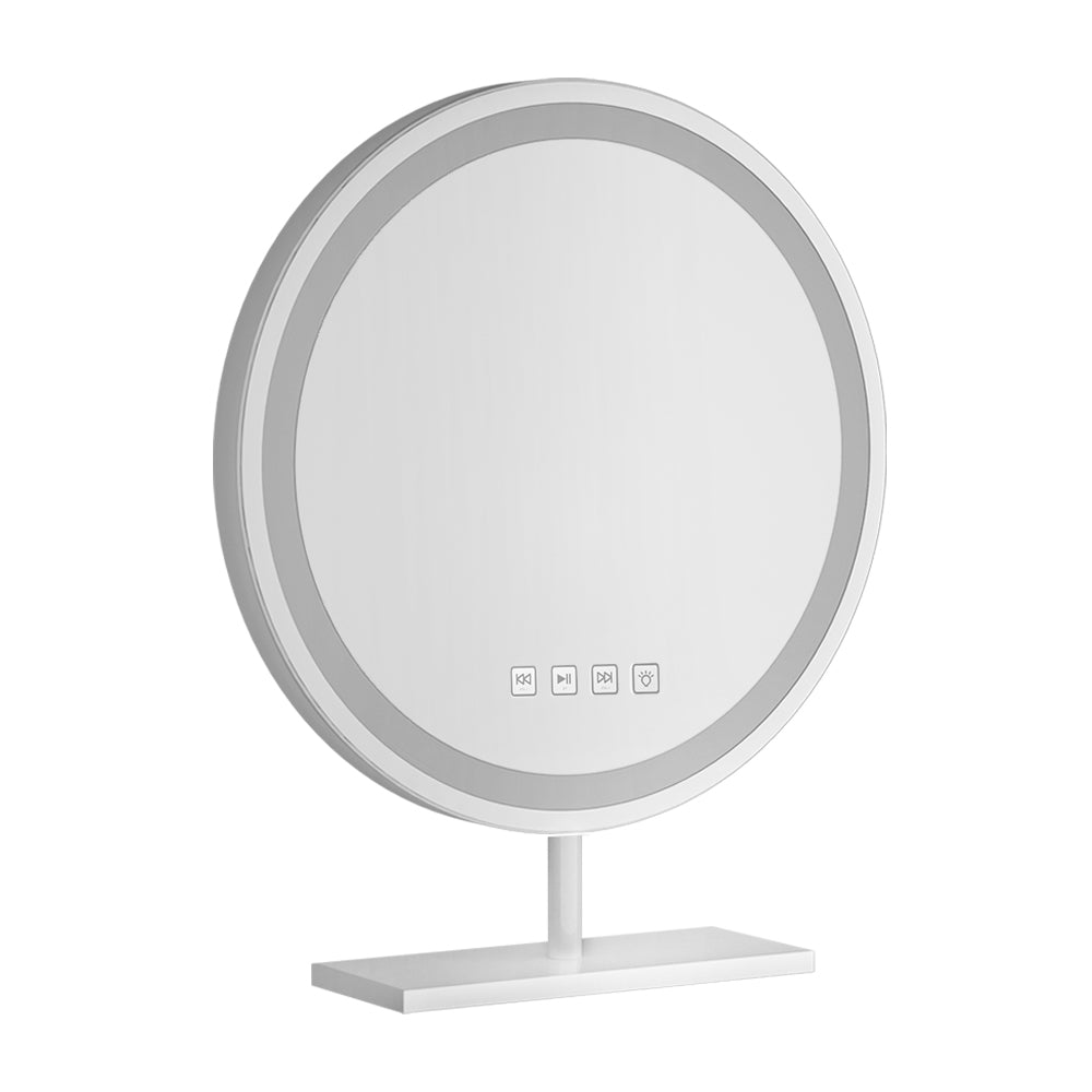 Marlook Makeup Mirror 40x40cm Hollywood Vanity with LED Light Tabletop Round