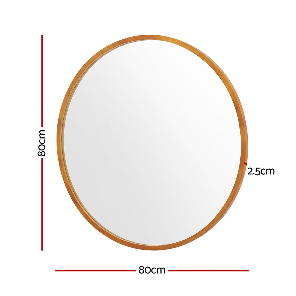 Marlook Wall Mirror Wooden Makeup 80cm