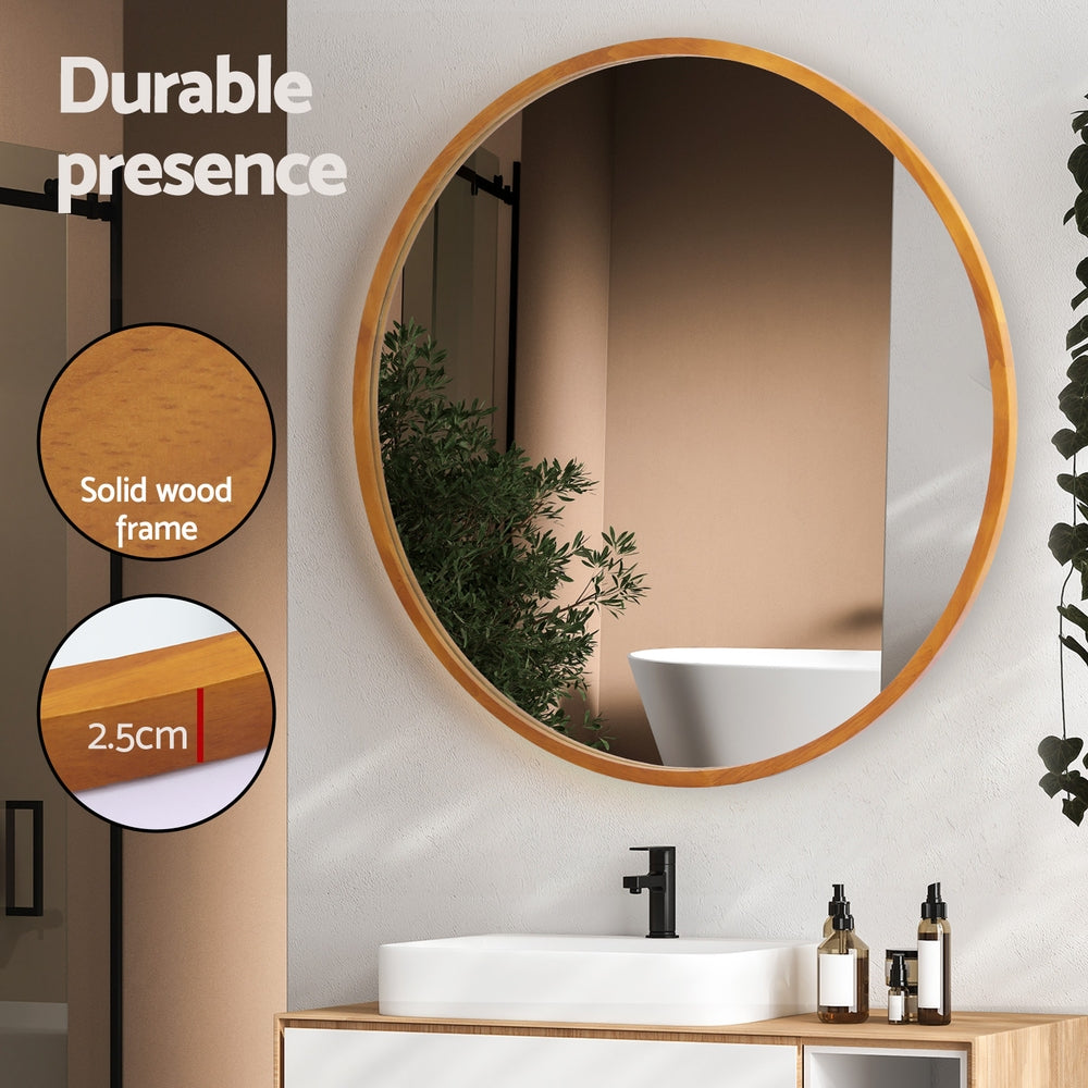 Marlook Wall Mirror Wooden Makeup 80cm
