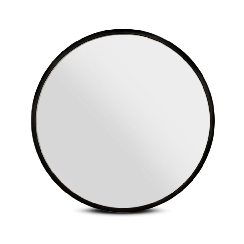 Marlook Wall Mirror Makeup 90cm Home Decor Framed Mirrors Bathroom Round Black