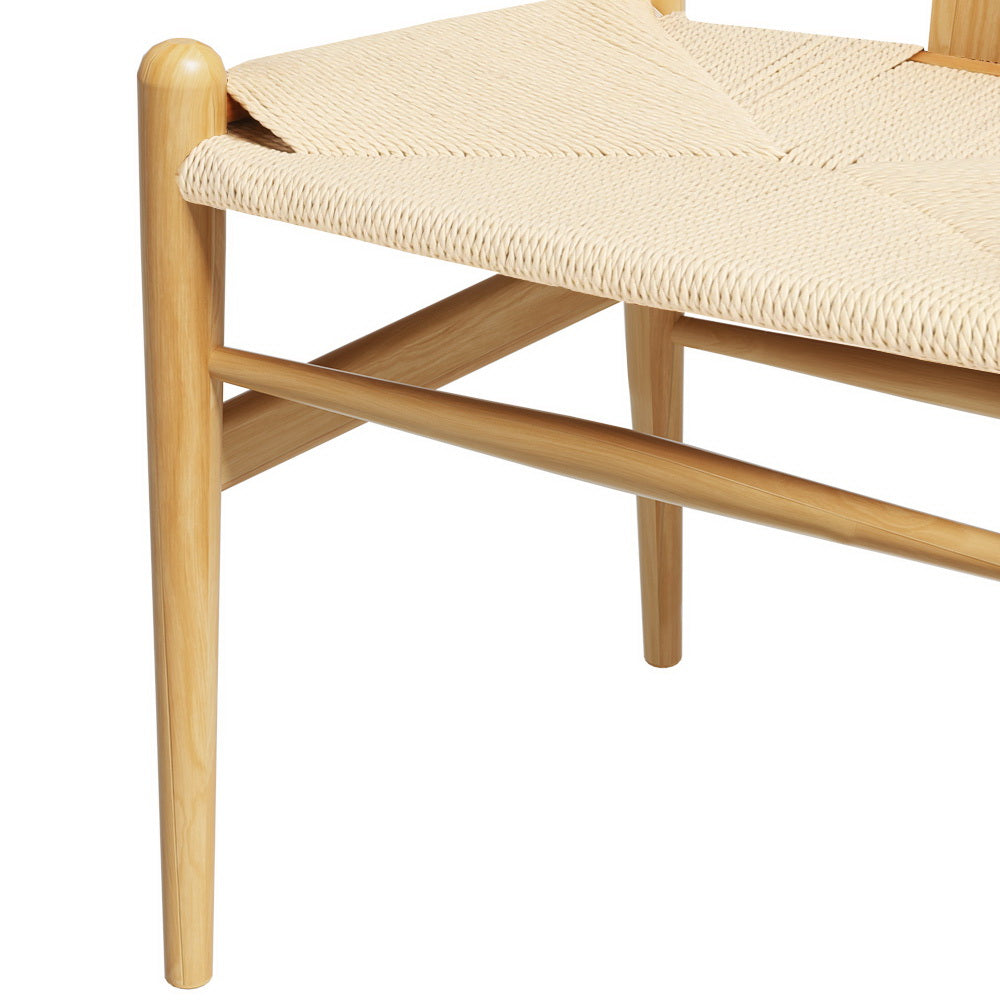 Marlook Dining Chair Wooden Rattan Seat Wishbone Back