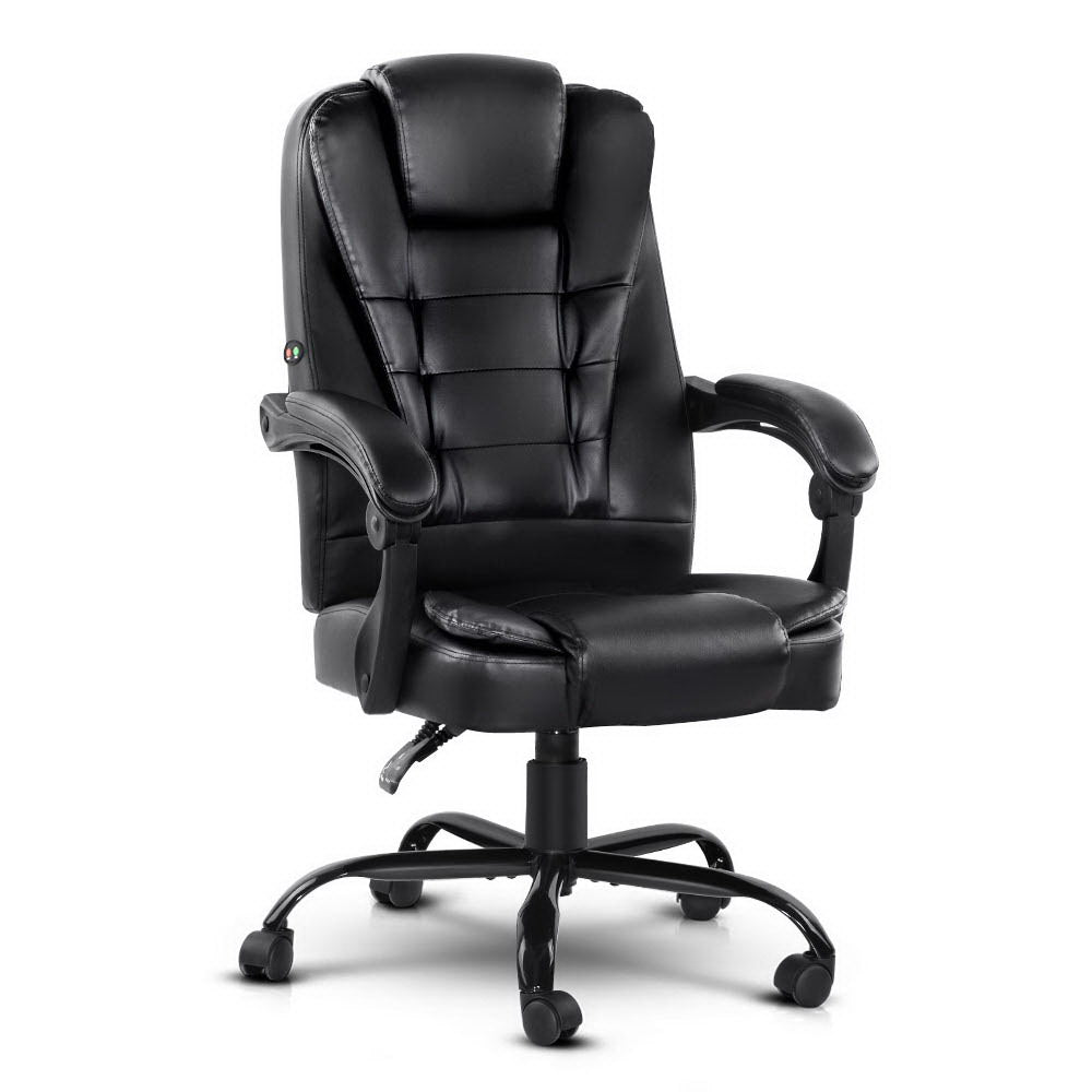 Marlook 2 Point Massage Office Chair PU Leather Black