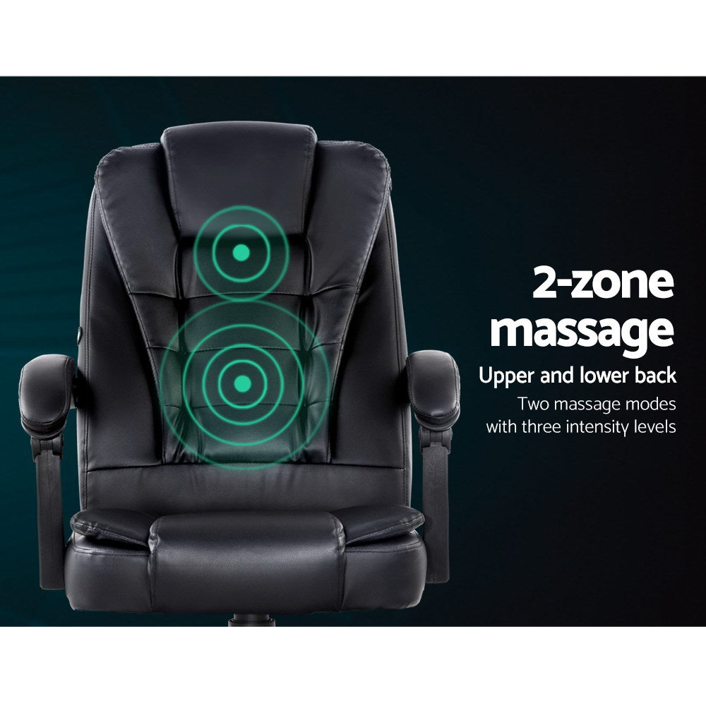 Marlook 2 Point Massage Office Chair PU Leather Black