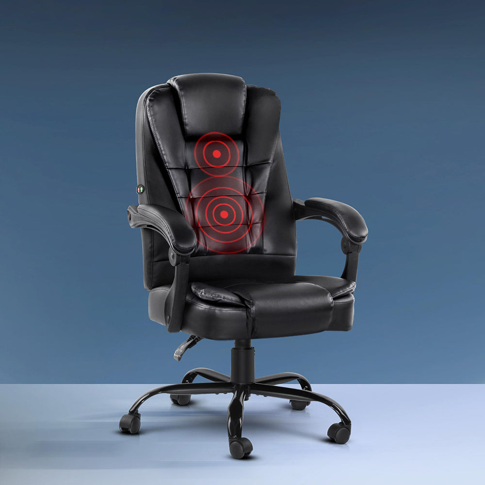 Marlook 2 Point Massage Office Chair PU Leather Black
