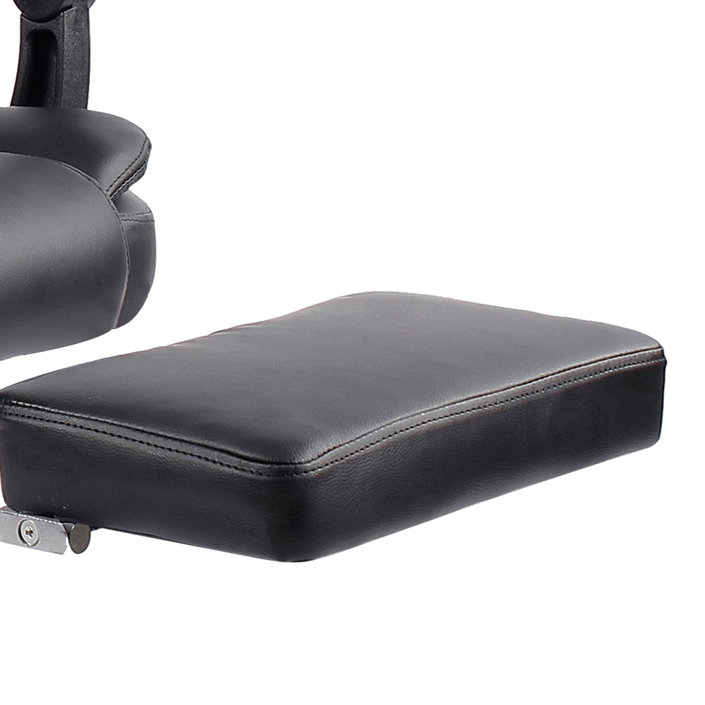 Marlook 8 Point Massage Office Chair PU Leather Footrest Black