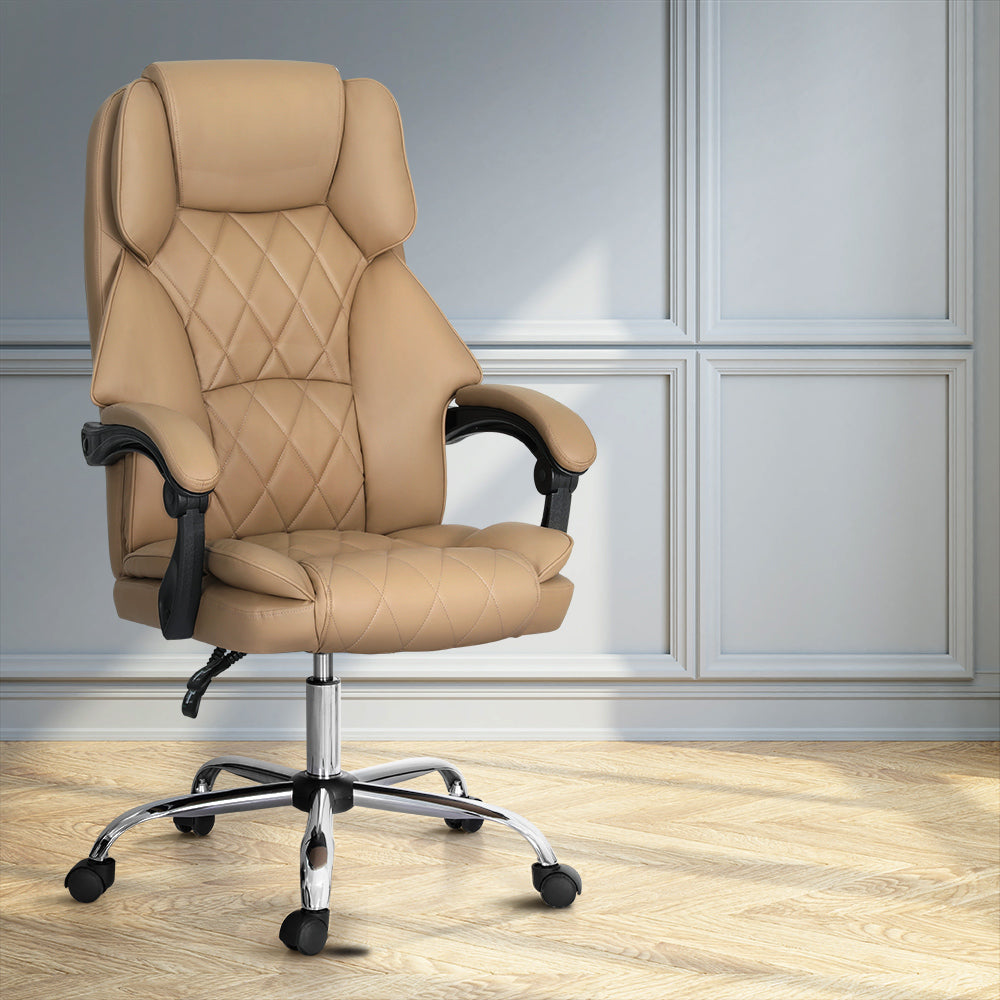Marlook Executive Office Chair Leather Recliner Espresso