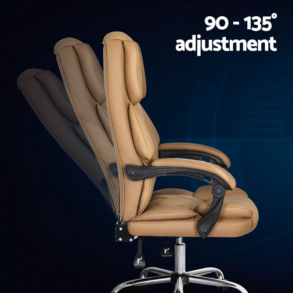 Marlook Executive Office Chair Leather Recliner Espresso