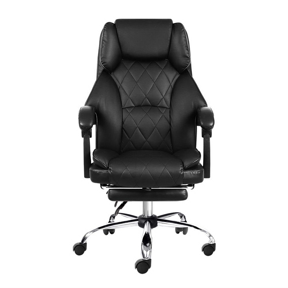 Marlook Executive Office Chair Leather Footrest Black