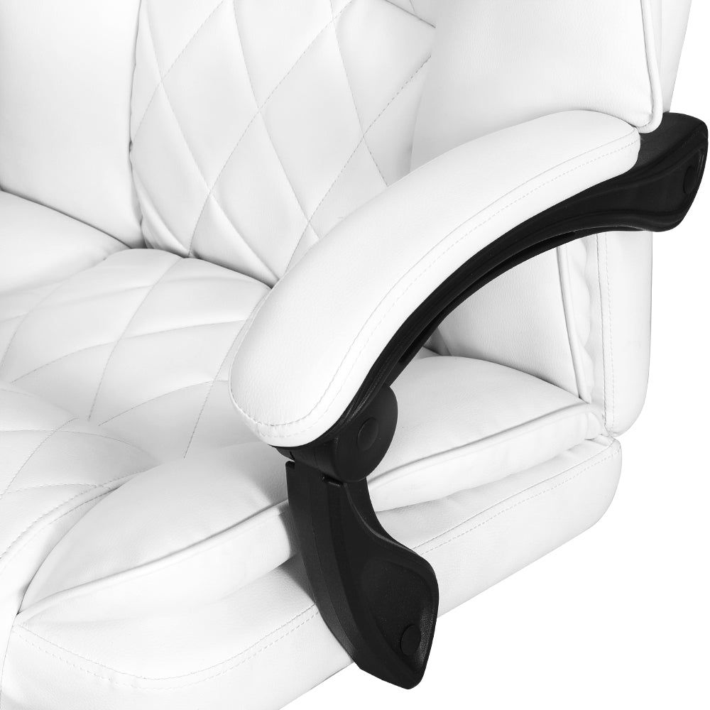 Marlook Executive Office Chair Leather Footrest White