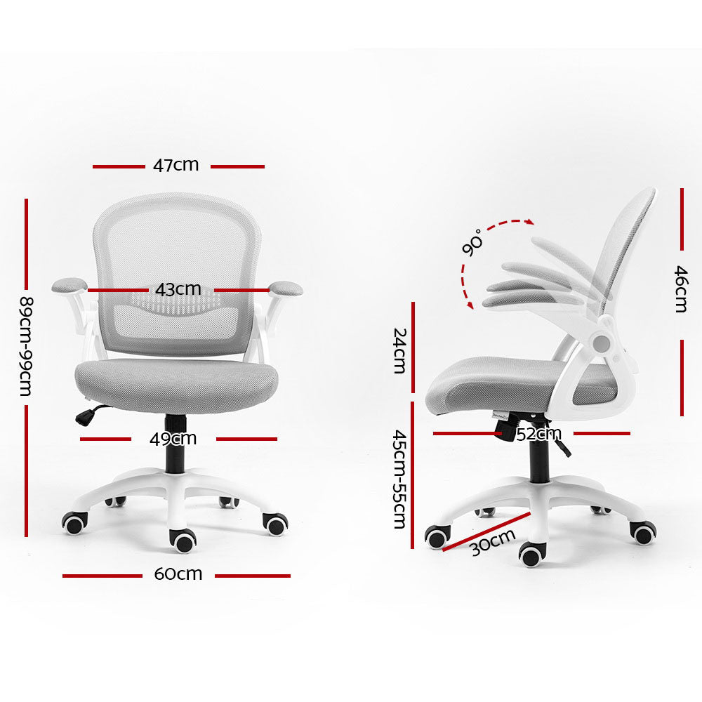 Marlook Mesh Office Chair Mid Back Grey