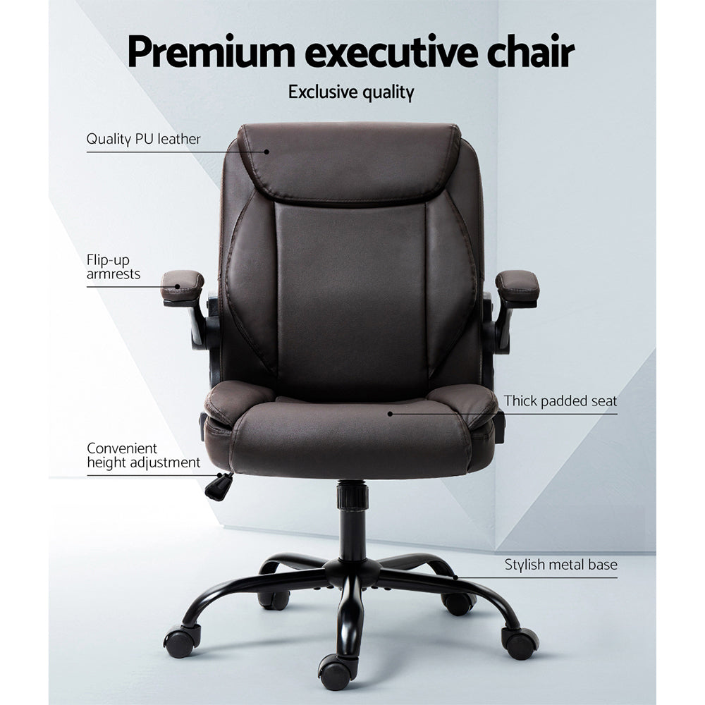 Marlook Executive Office Chair Mid Back Brown