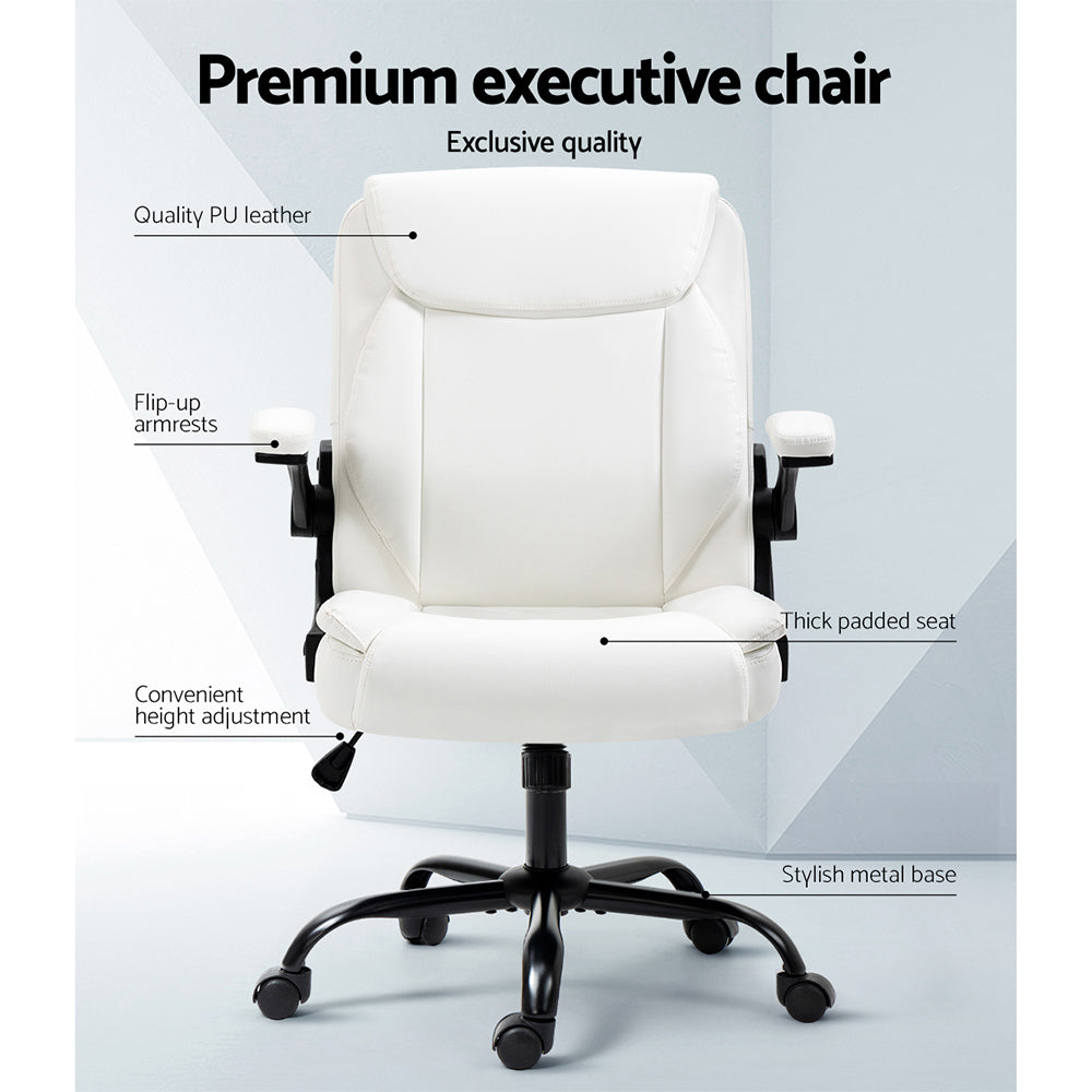 Marlook Executive Office Chair Mid Back White