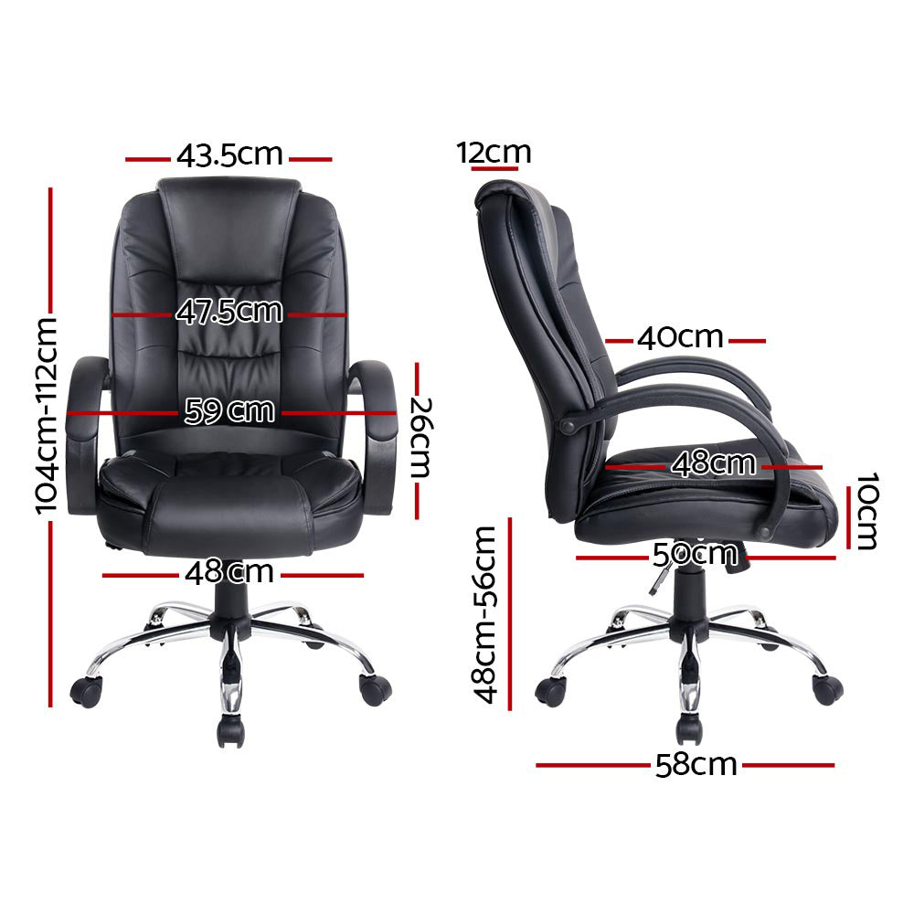 Marlook Executive Office Chair Leather Tilt Black