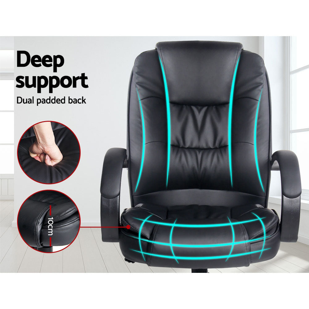 Marlook Executive Office Chair Leather Tilt Black