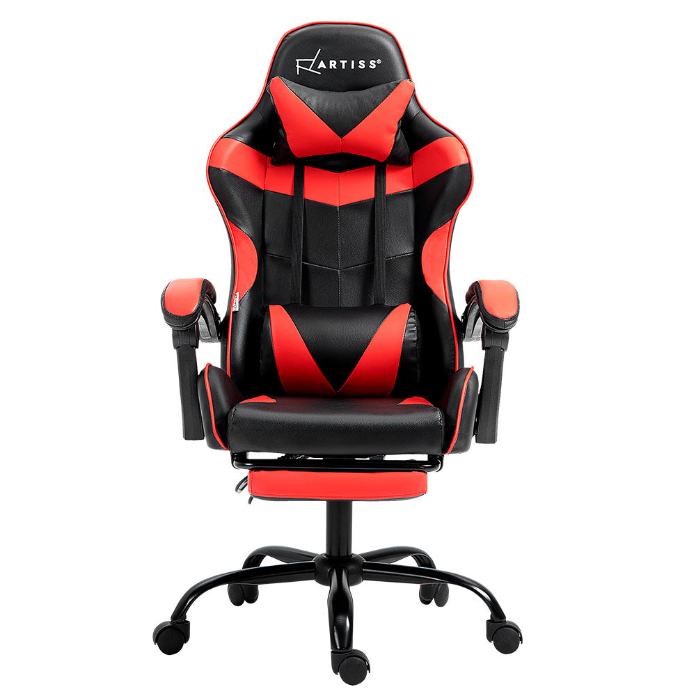 Marlook Gaming Office Chair Recliner Footrest Red